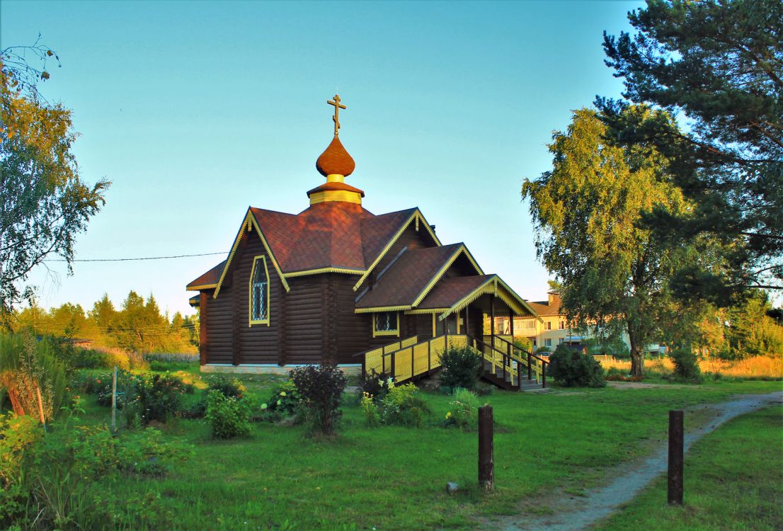 Церковь Тихвинской иконы Божией Матери, Салми (Питкярантский район, Республика Карелия). общий вид в ландшафте