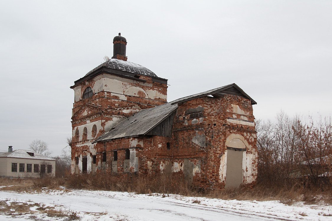 Церковь Троицы Живоначальной, Становое (Целинный район, Курганская область). фасады, Вид с северо-запада