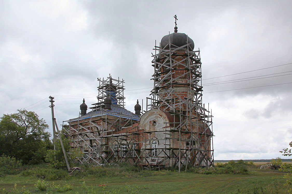 Церковь Вознесения Господня, Закомалдино (Куртамышский район, Курганская область). документальные фотографии, Вид с северо-запада
