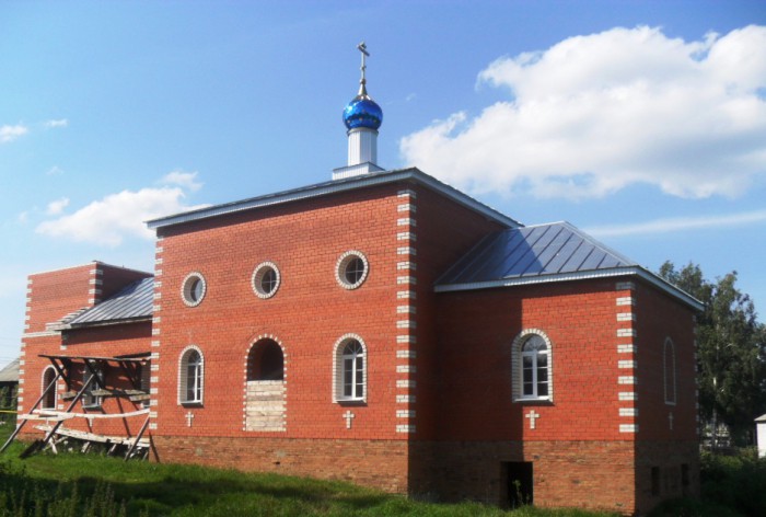 Баево. Церковь Покрова Пресвятой Богородицы. общий вид в ландшафте