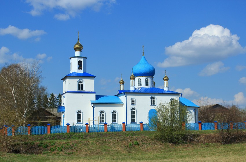 Церковь Покрова Пресвятой Богородицы, Кочкурово (Дубёнский район, Республика Мордовия). общий вид в ландшафте