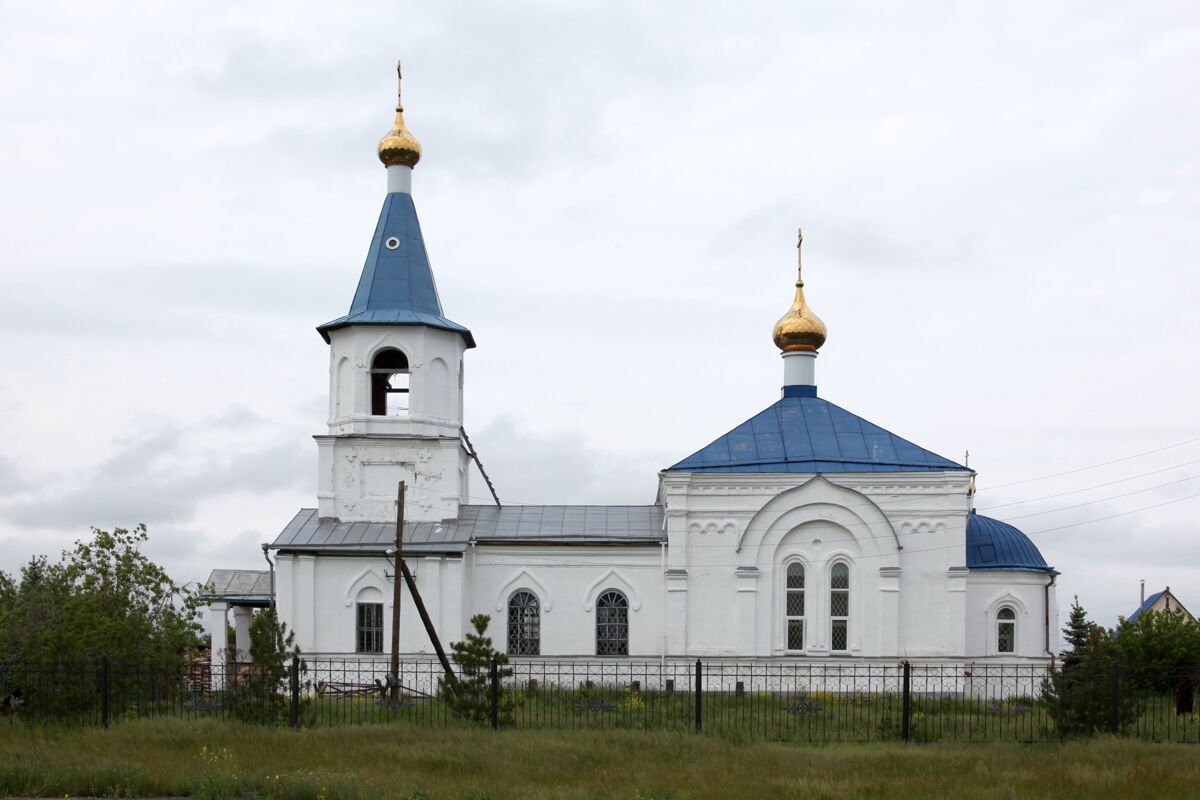 Церковь Вознесения Господня, Чудиново (Октябрьский район, Челябинская область). фасады, Южный фасад