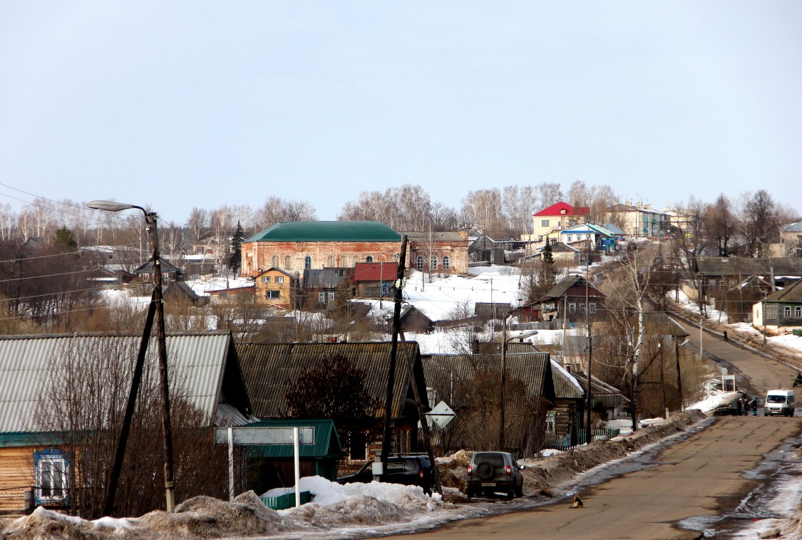 Пектубаево. Церковь Рождества Христова. общий вид в ландшафте