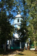 Церковь Гурия Казанского в Петъяле, Колокольня, вид с запада, со стороны внутренней прицерковной территории<br>, Нижний Азъял, Волжский район и г. Волжск, Республика Марий Эл