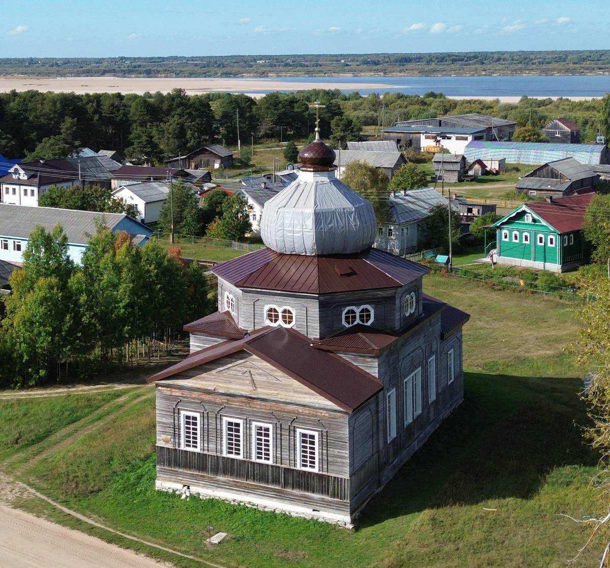 Церковь Спаса Нерукотворного Образа, Погост (Пиньгиша) (Холмогорский район, Архангельская область). фасады