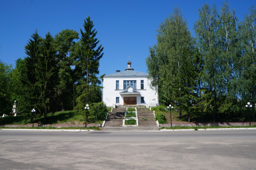 Церковь Покрова Пресвятой Богородицы, Красные Баки (Краснобаковский район, Нижегородская область). общий вид в ландшафте