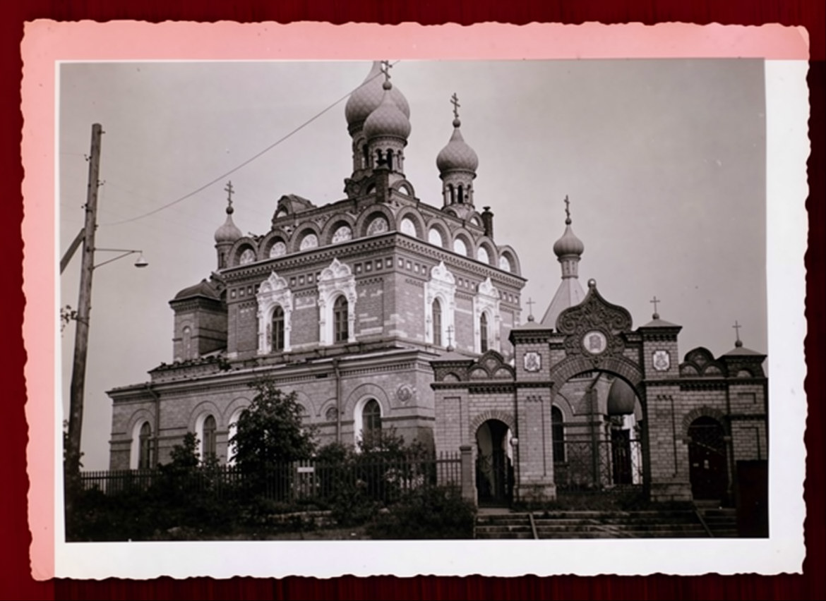 Фото 1941 г. с аукциона e-bay.de, архивная фотография. Церковь Владимира равноапостольного, Нарва-Йыэсуу (Ида-Вирумаа, Эстония)