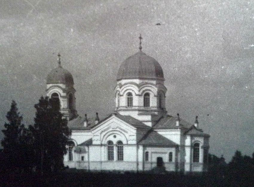 Церковь Входа Господня в Иерусалим, Посолодино (Плюсский район, Псковская область). архивная фотография, 1930—1940 год.из архива Алексея Некрасова. с сайта https://pastvu.com/p/357596
