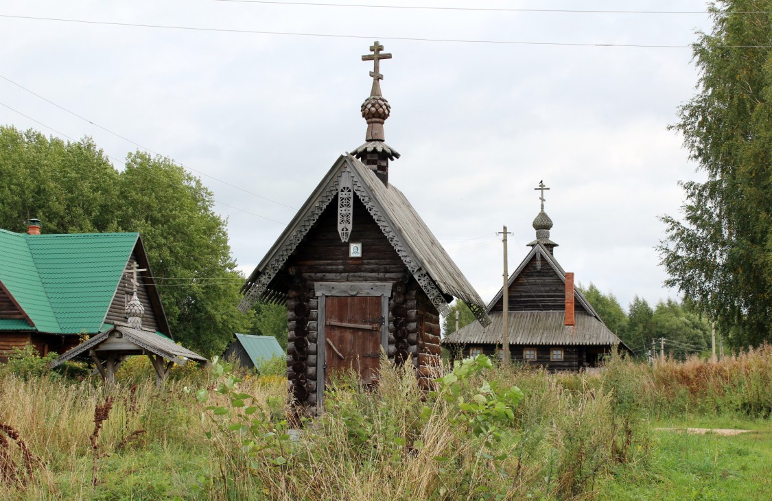 Часовня Новомучеников и исповедников Церкви Русской, Селище (Калязинский район, Тверская область). общий вид в ландшафте