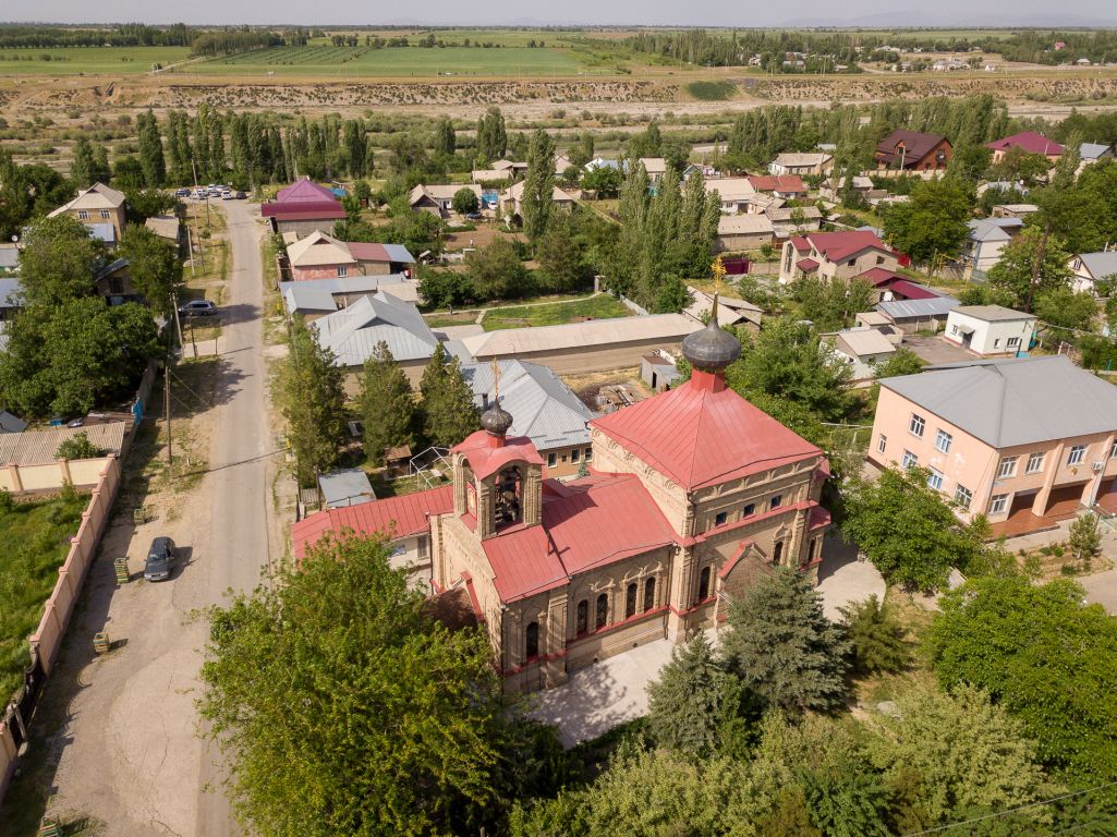 Церковь Георгия Победоносца, Коксайек (Георгиевка) (Туркестанская область, Казахстан). общий вид в ландшафте