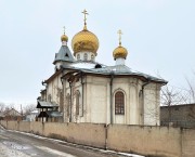 Церковь Георгия Победоносца (новая), Вид с востока, вдоль пер. Дзержинского<br>, Шу, Жамбылская область, Казахстан