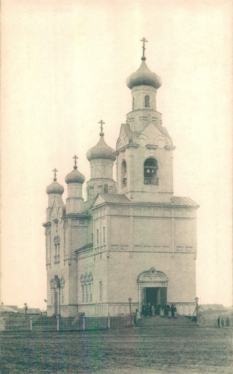 Собор Успения Пресвятой Богородицы, Атырау (Атырауская область, Казахстан). архивная фотография, Дореволюционная открытка из фондов Государственного музея истории Санкт-Петербурга. Автор В.А. Нечаев