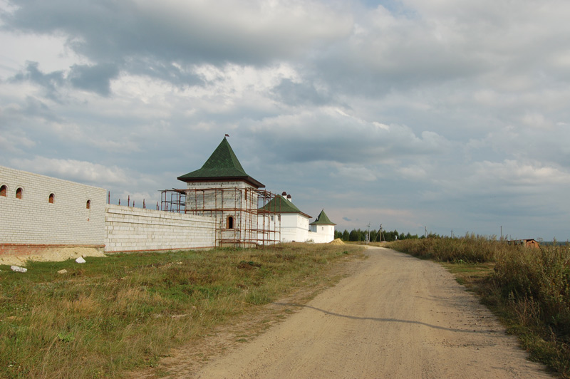 Сторожевое. Монастырь Рождества Пресвятой Богородицы. общий вид в ландшафте