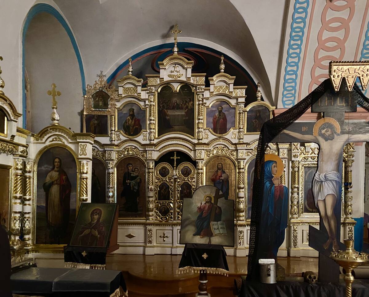 Церковь Спаса Нерукотворного Образа, Матвинур (Санчурский район, Кировская область). интерьер и убранство, Левый придельный иконостас в трапезной