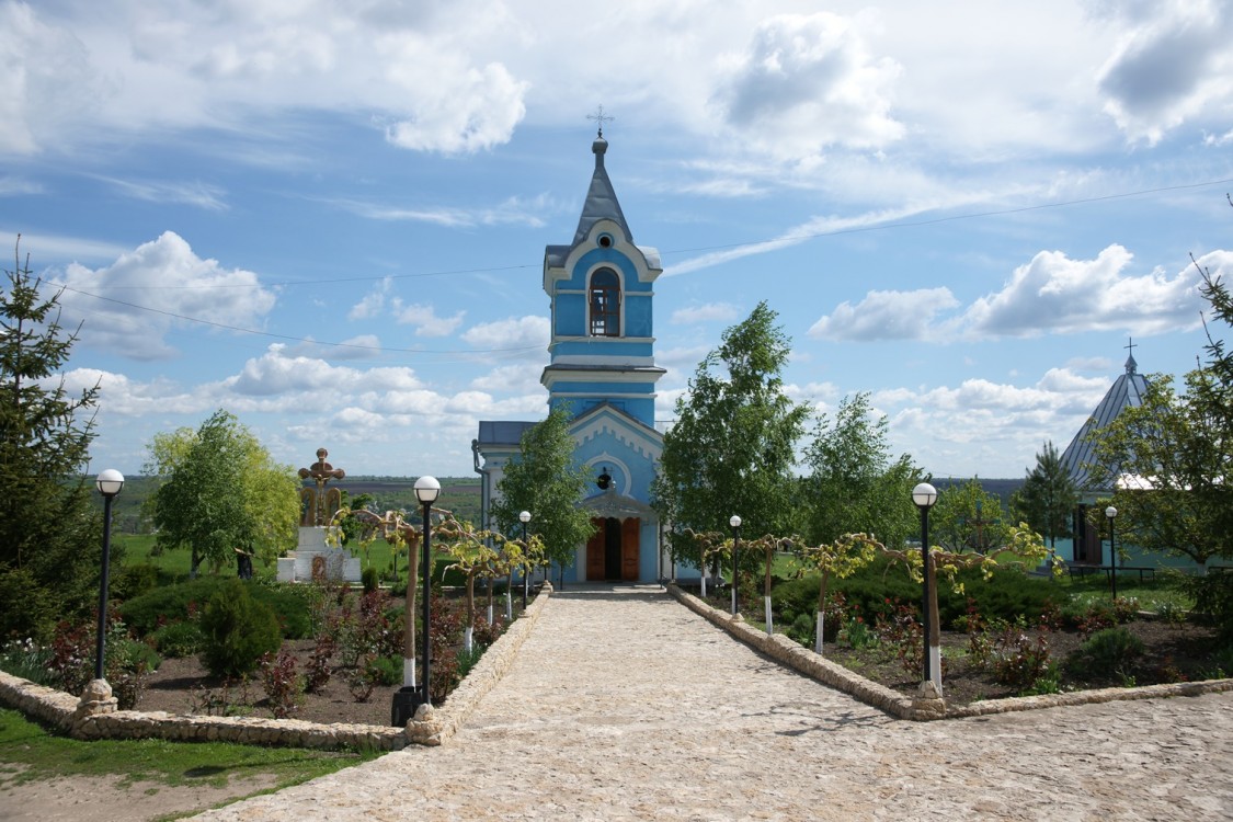 Городищенский Успения Пресвятой Богородицы монастырь, Цыпово (Резинский район, Молдова). общий вид в ландшафте