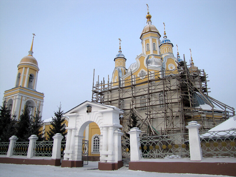 Собор Петра и Павла, Петропавловск (Северо-Казахстанская область, Казахстан). документальные фотографии