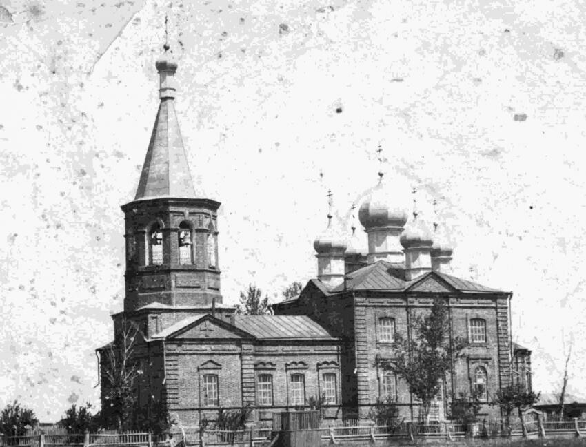 Архангельское. Церковь Михаила Архангела. архивная фотография,  Михайло-Архангельская церковь, построенная в станице после пожара 1909 года