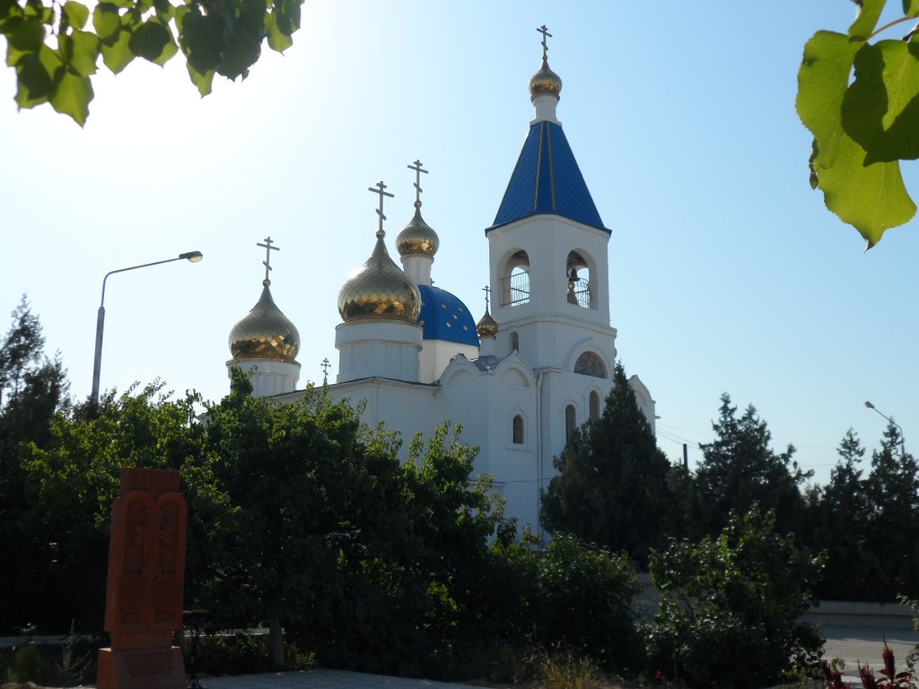 Церковь Благовещения Пресвятой Богородицы (новая), Актау (Мангистауская область, Казахстан). фасады, вид с северо-западной стороны