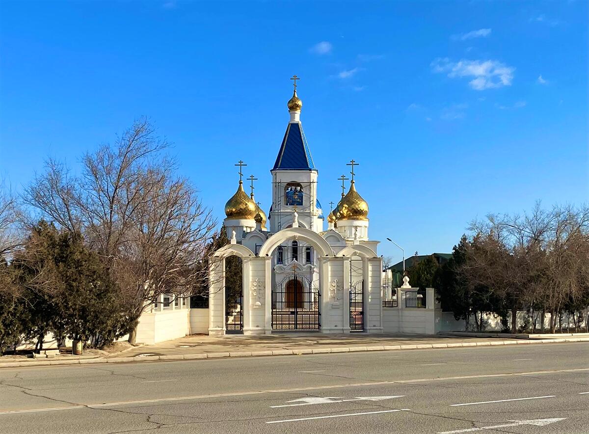 Церковь Благовещения Пресвятой Богородицы (новая), Актау (Мангистауская область, Казахстан). фасады, Вид с запада
