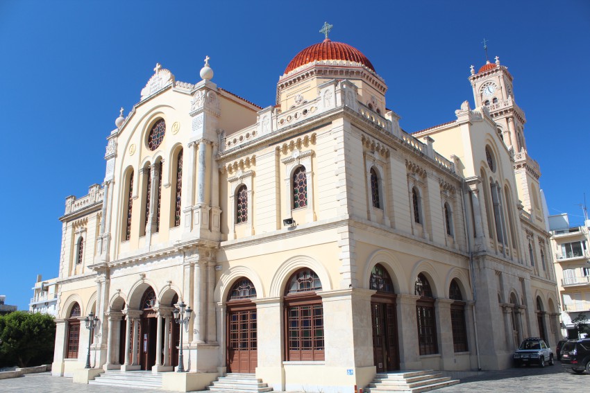 Ираклион. Кафедральный собор Мины великомученика. фасады, Вид с юго-запада
