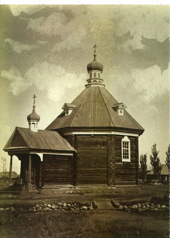 Церковь Михаила Архангела, Каскелен (Алматинская область, Казахстан). архивная фотография, Фото первого Михайло-Архангельского собора 1870-е г.г.
