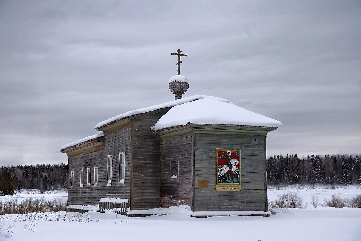 фасады. Церковь Георгия Победоносца, Верхняя Паленьга (Холмогорский район, Архангельская область)