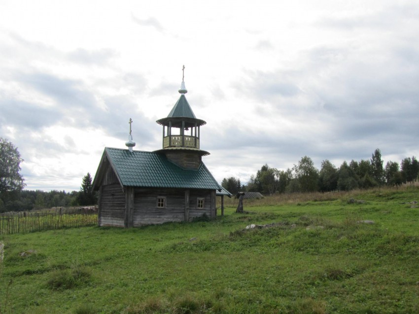 Часовня Георгия Победоносца, Мунозеро (Медвежьегорский район, Республика Карелия). общий вид в ландшафте, вид с северо-востока