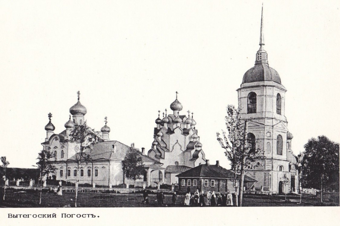 Храмовый комплекс Вытегорского погоста, Анхимово (Вытегорский район, Вологодская область). архивная фотография, 1905—1910 год. фото с сайта https://pastvu.com/p/190229