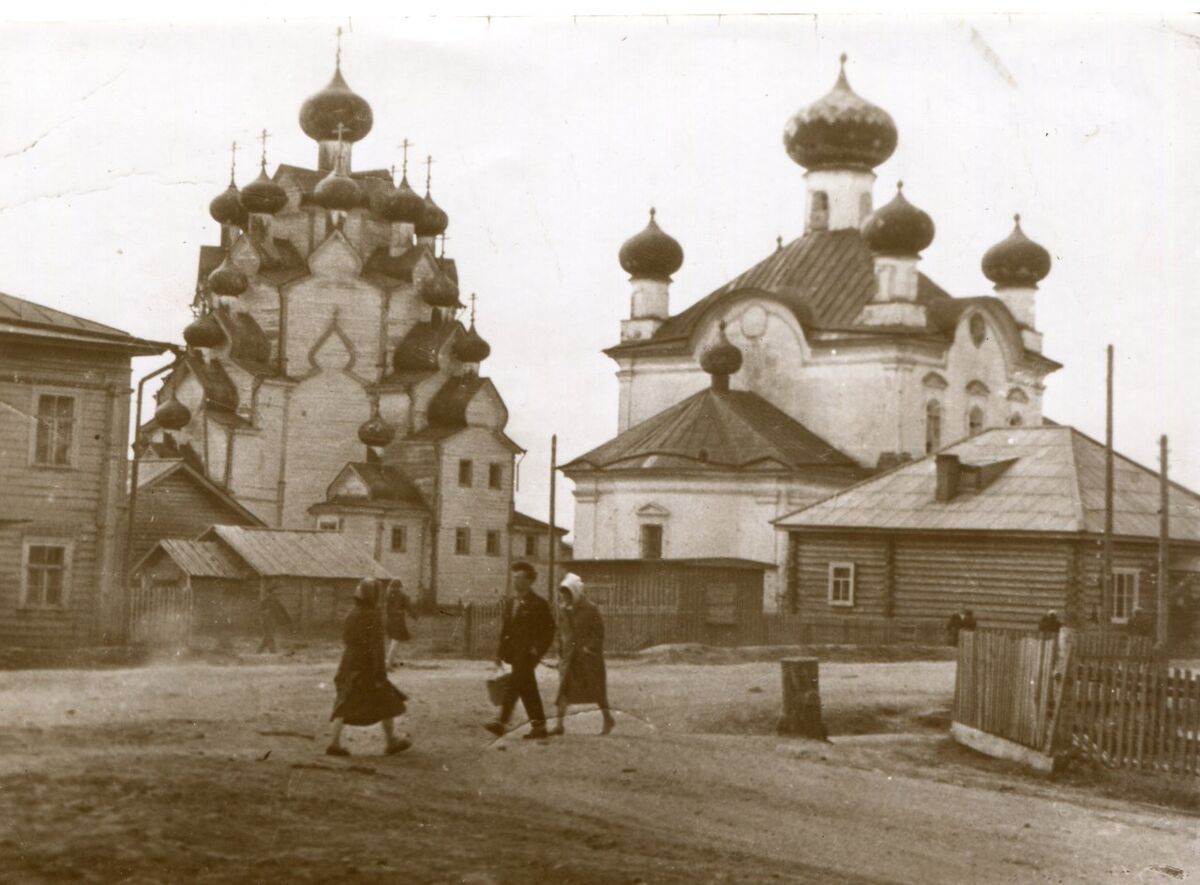 Храмовый комплекс Вытегорского погоста, Анхимово (Вытегорский район, Вологодская область). архивная фотография, Фотография 1920-30-х гг.