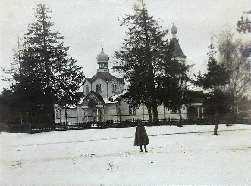 Церковь Луки Евангелиста, Домачево (Брестский район, Беларусь, Брестская область). архивная фотография, фото 1917 года с сайта http://globus.tut.by/domachevo/index.htm#church