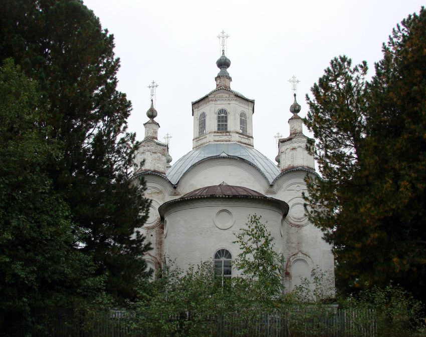 Новая Яхреньга. Церковь Николая Чудотворца. общий вид в ландшафте