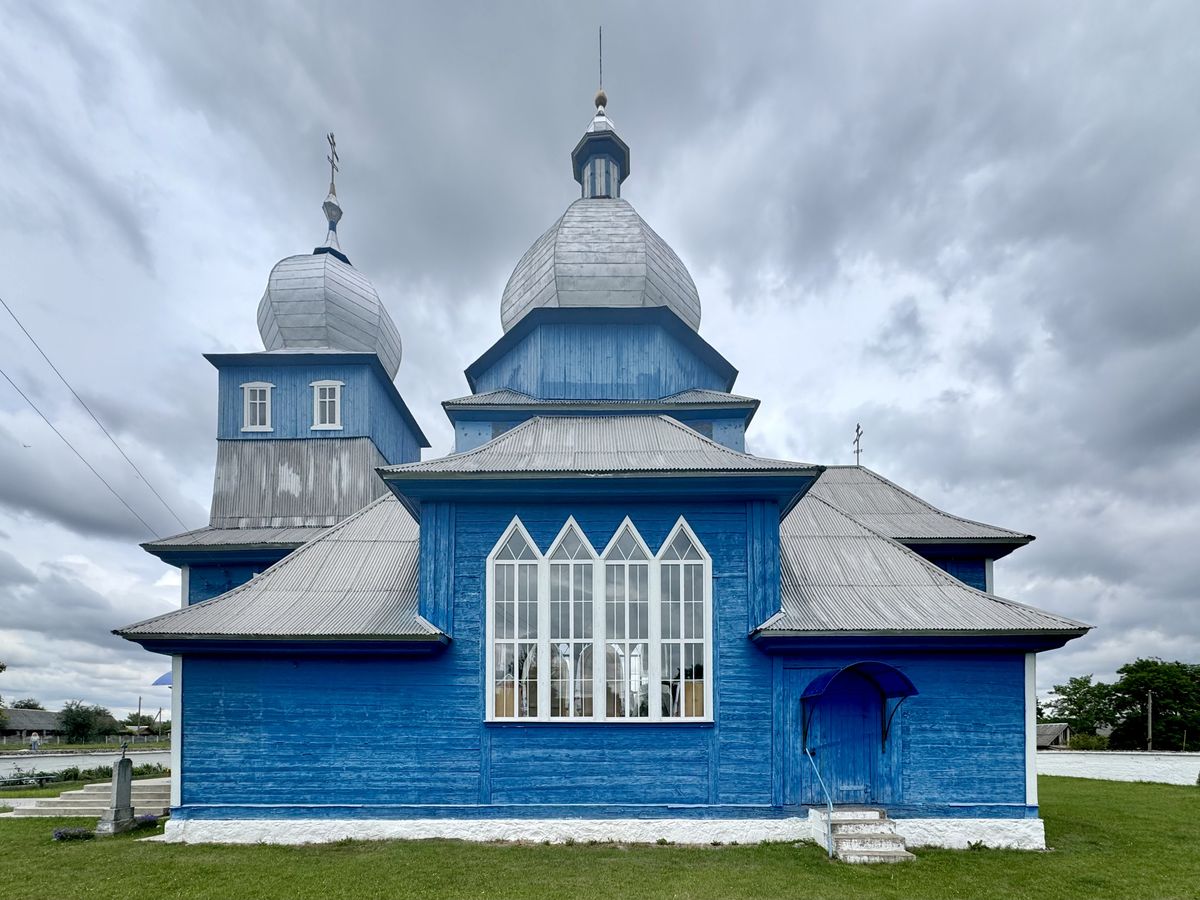 Южный фасад, фасады. Церковь Рождества Пресвятой Богородицы, Лысково (Пружанский район, Беларусь, Брестская область)