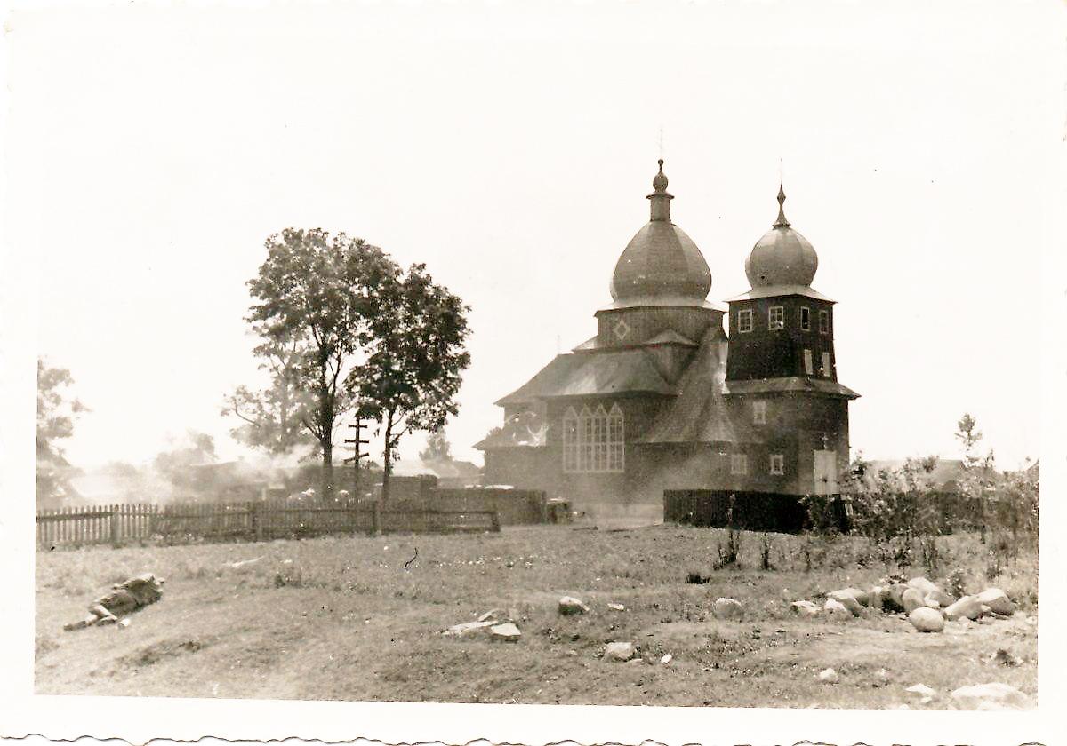 Фото 1941 г. с аукциона e-bay.de, архивная фотография. Церковь Рождества Пресвятой Богородицы, Лысково (Пружанский район, Беларусь, Брестская область)