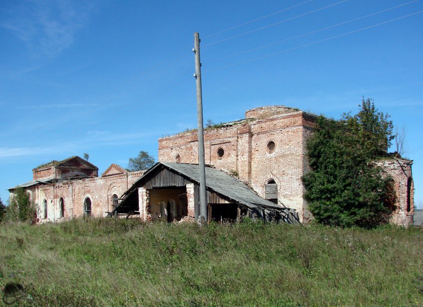 Кокшарка. Церковь Благовещения Пресвятой Богородицы. общий вид в ландшафте