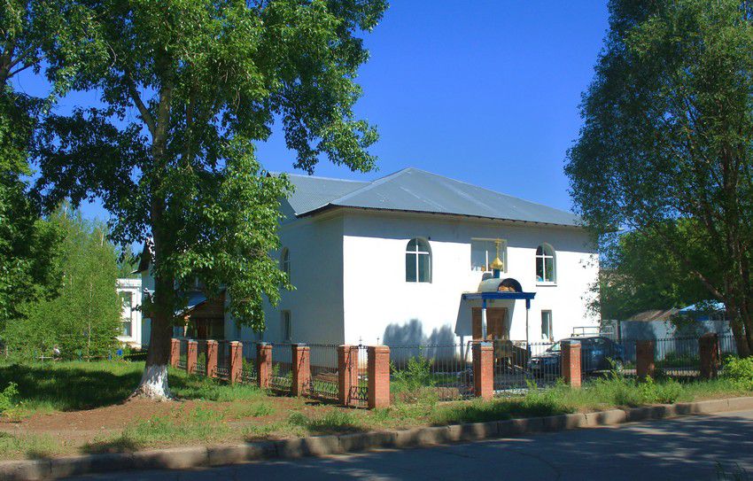 Церковь Николая Чудотворца (временная), Берёза (Самара, город, Самарская область). общий вид в ландшафте