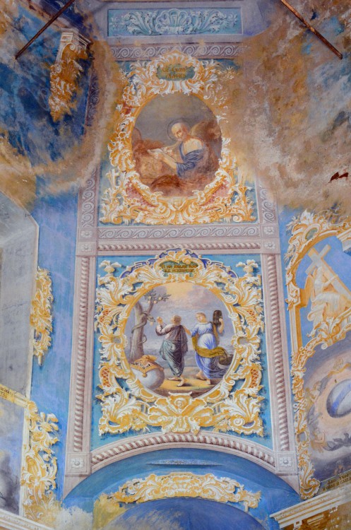 Церковь Казанской иконы Божией Матери, Русское-Кошево, урочище (Краснохолмский район, Тверская область). интерьер и убранство, Храмовая живопись на юго-западной диагональной грани восьмерика 