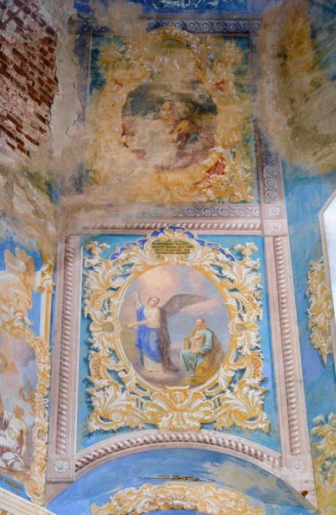 Церковь Казанской иконы Божией Матери, Русское-Кошево, урочище (Краснохолмский район, Тверская область). интерьер и убранство, Храмовая живопись на северо-западной диагональной грани восьмерика 