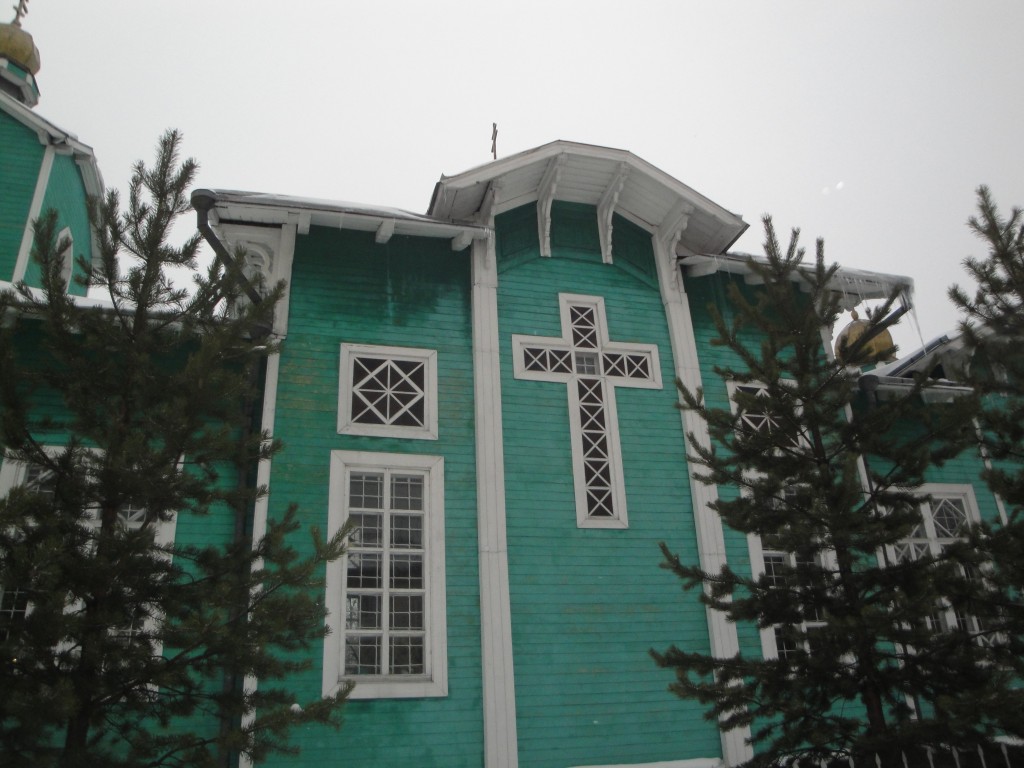 Церковь Сергия Радонежского, Исакогорка (Архангельск, город, Архангельская область). архитектурные детали, отделка южной стены