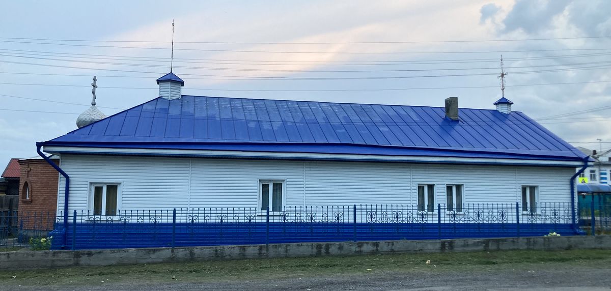 Вид с севера, фасады. Церковь Сретения Господня, Копьёво (Орджоникидзевский район, Республика Хакасия)