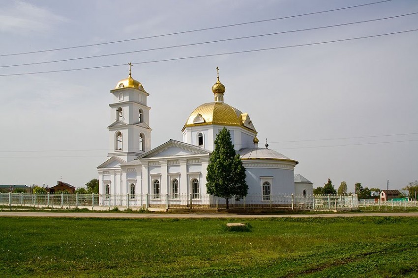 Смышляевка. Церковь Николая Чудотворца. общий вид в ландшафте