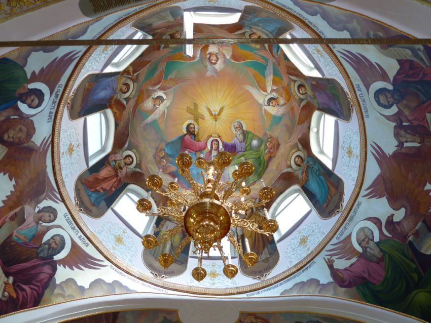 Смышляевка. Церковь Николая Чудотворца (новая). интерьер и убранство, роспись купола