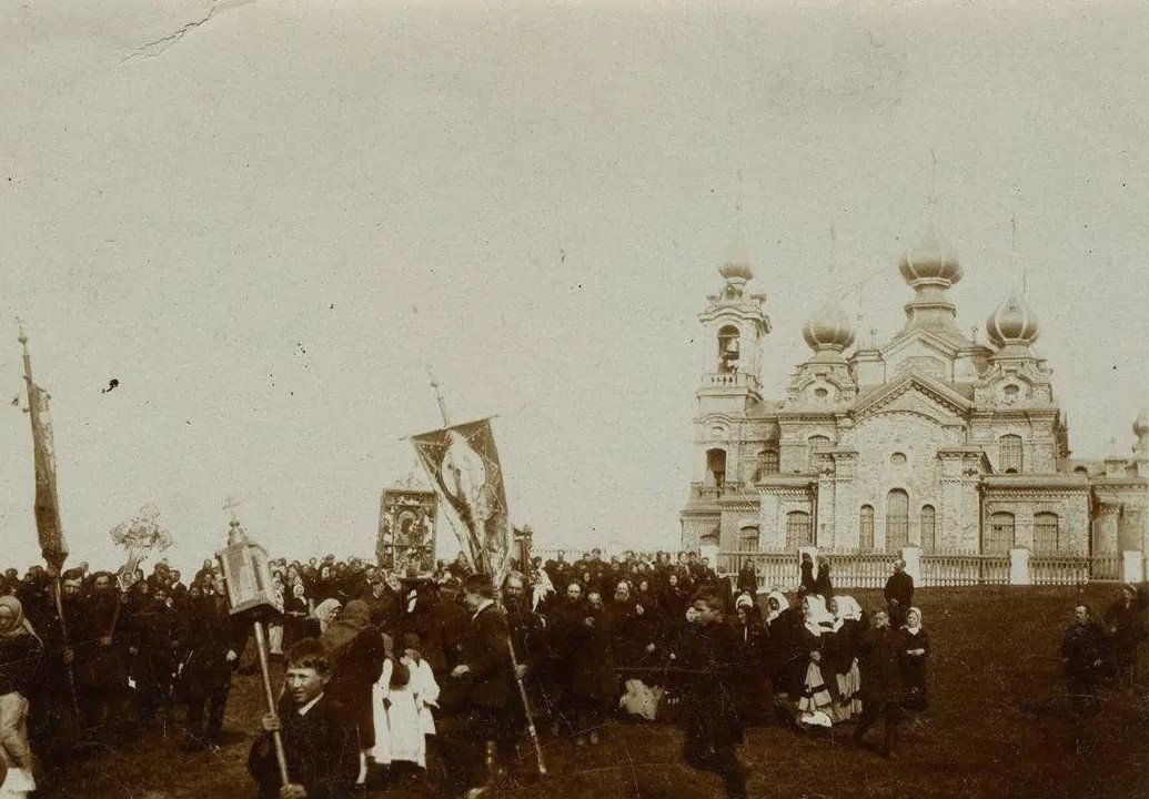Церковь Михаила Архангела, Верховское (Боровичский район, Новгородская область). архивная фотография, Фото 1906-1915 гг. С сайта: https://novgorod-iss.kamiscloud.ru/entity/OBJECT/205833/pastvu.com