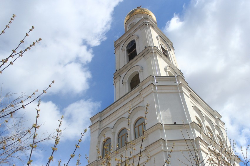 Самара. Иверский женский монастырь. Церковь Николая Чудотворца в колокольне (воссозданная). архитектурные детали