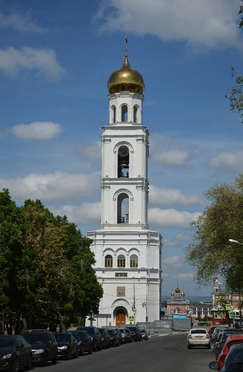 Самара. Иверский женский монастырь. Церковь Николая Чудотворца в колокольне (воссозданная). фасады