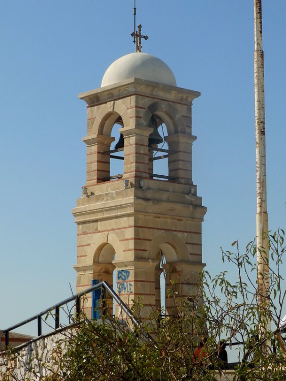 Церковь Георгия Победоносца, Афины (Αθήνα) (Аттика (Ἀττική), Греция). общий вид в ландшафте, Колокольня церкви