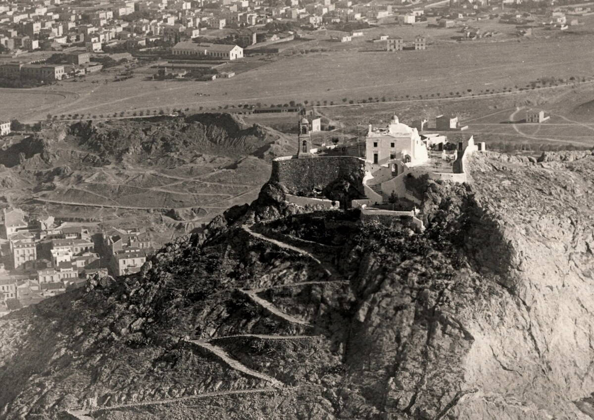 Церковь Георгия Победоносца, Афины (Αθήνα) (Аттика (Ἀττική), Греция). архивная фотография, Французская аэрофотосъёмка около 1915 года