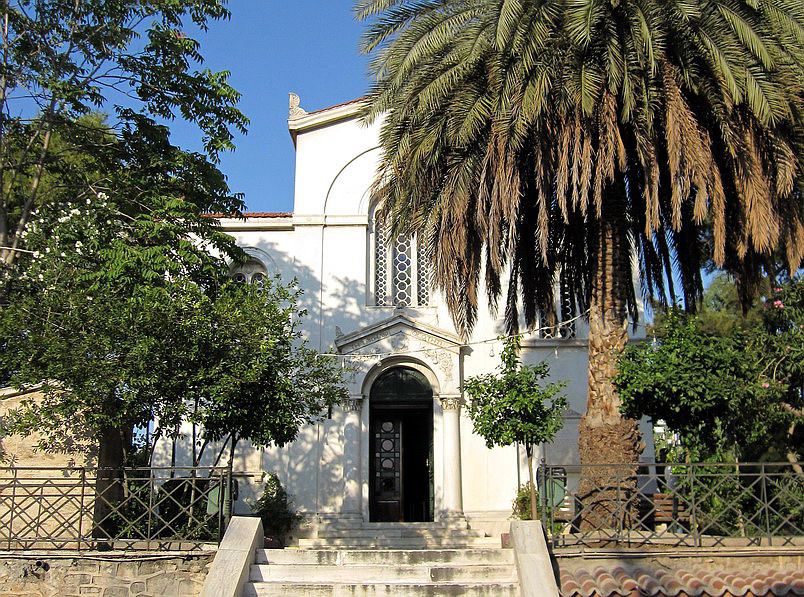 Церковь Георгия Победоносца, Афины (Αθήνα) (Аттика (Ἀττική), Греция). фасады, Афины. Церковь Агиос Георгиос Ризареос (Святого Георгия).