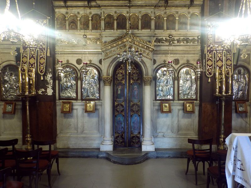 Церковь Феодора Тирона и Феодора Стратилата, Афины (Αθήνα) (Аттика (Ἀττική), Греция). интерьер и убранство