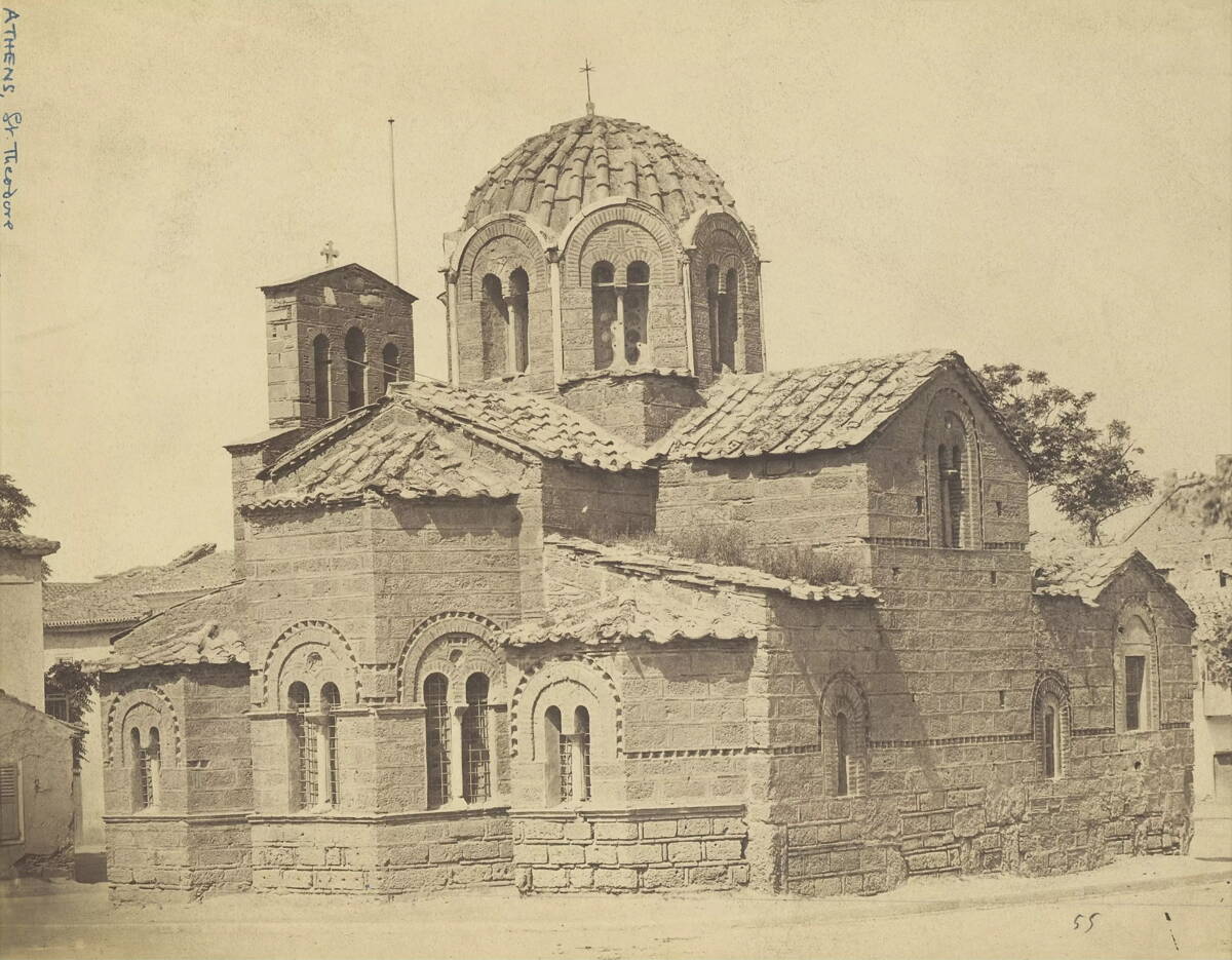 Церковь Феодора Тирона и Феодора Стратилата, Афины (Αθήνα) (Аттика (Ἀττική), Греция). архивная фотография, Фото 1870-ых годов