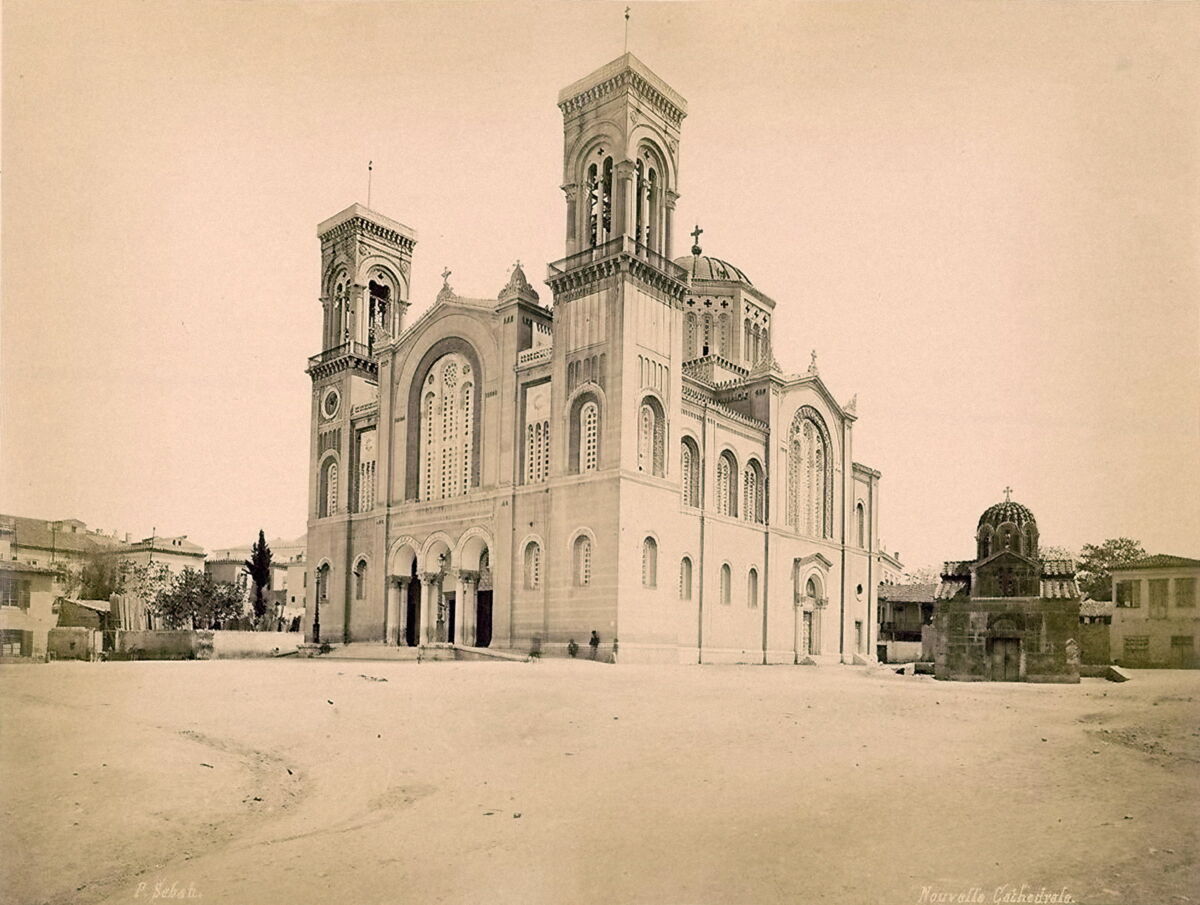 Собор Благовещения Пресвятой Богородицы, Афины (Αθήνα) (Аттика (Ἀττική), Греция). архивная фотография, Фото приблизительно 1873 года